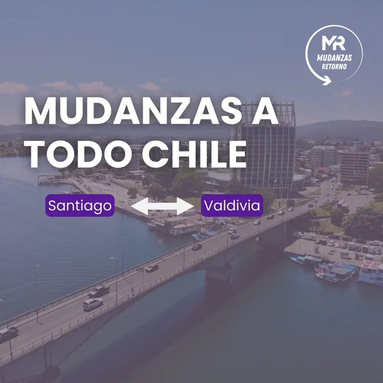 Ruta de mudanza Santiago - Valdivia